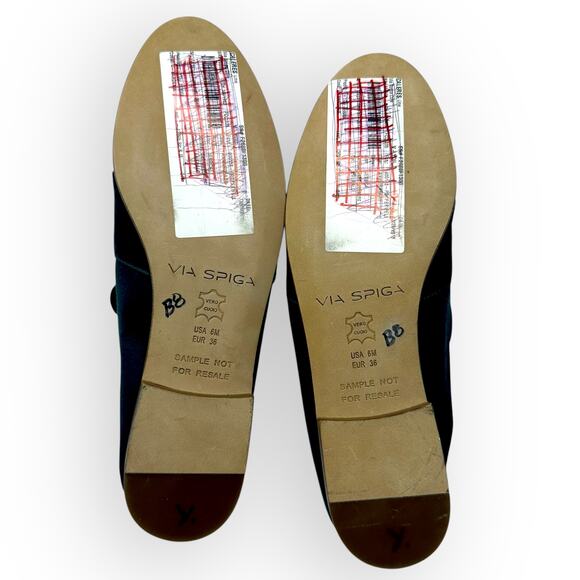 Via Spiga Women's Satin Mules Size EU 36 US 6 Dark Jade Green Slip On Flats - Picture 4 of 7